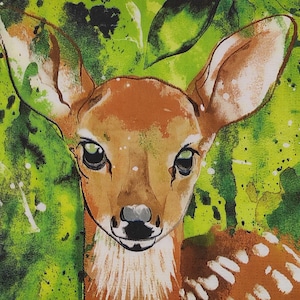 Young Deer Paper Napkins: Decoupage, Scrapbooking, Collage (Set of 4)
