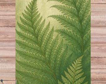 Fern Pattern Rice Paper: Botanical Decoupage, Journaling Craft