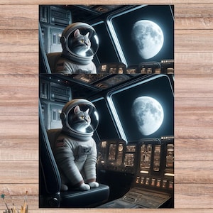 Papier de riz chat astronaute, papier de découpage de chat de l'espace, fournitures d'artisanat pour le voyage cosmique, collage de scrapbooking galaxie, journalisation d'art 166