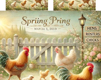 Bauernhaus Hahn Reispapier: Shabby Chic Frühling Serviettentechnik (A4)
