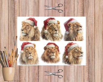Alligator with Santa Hat 2, One Sheet Rice Paper US Letter Size