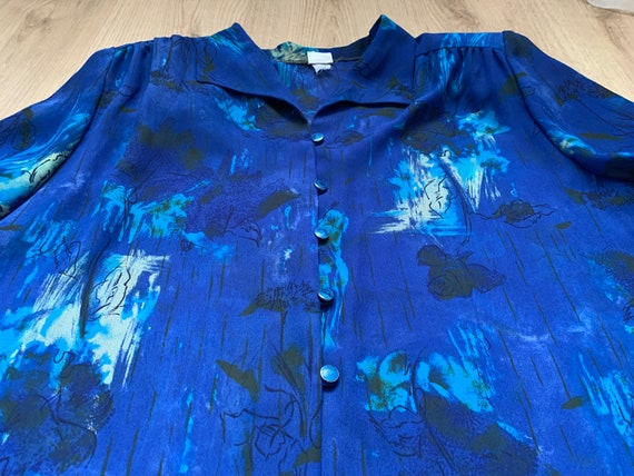 Plus Size Blue 90s Y2K Oversize Fit Volup Blouse … - image 3