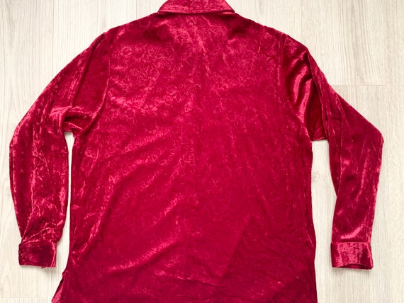 Red Crushed Velvet Soft Holiday 90s Y2K Christmas… - image 3