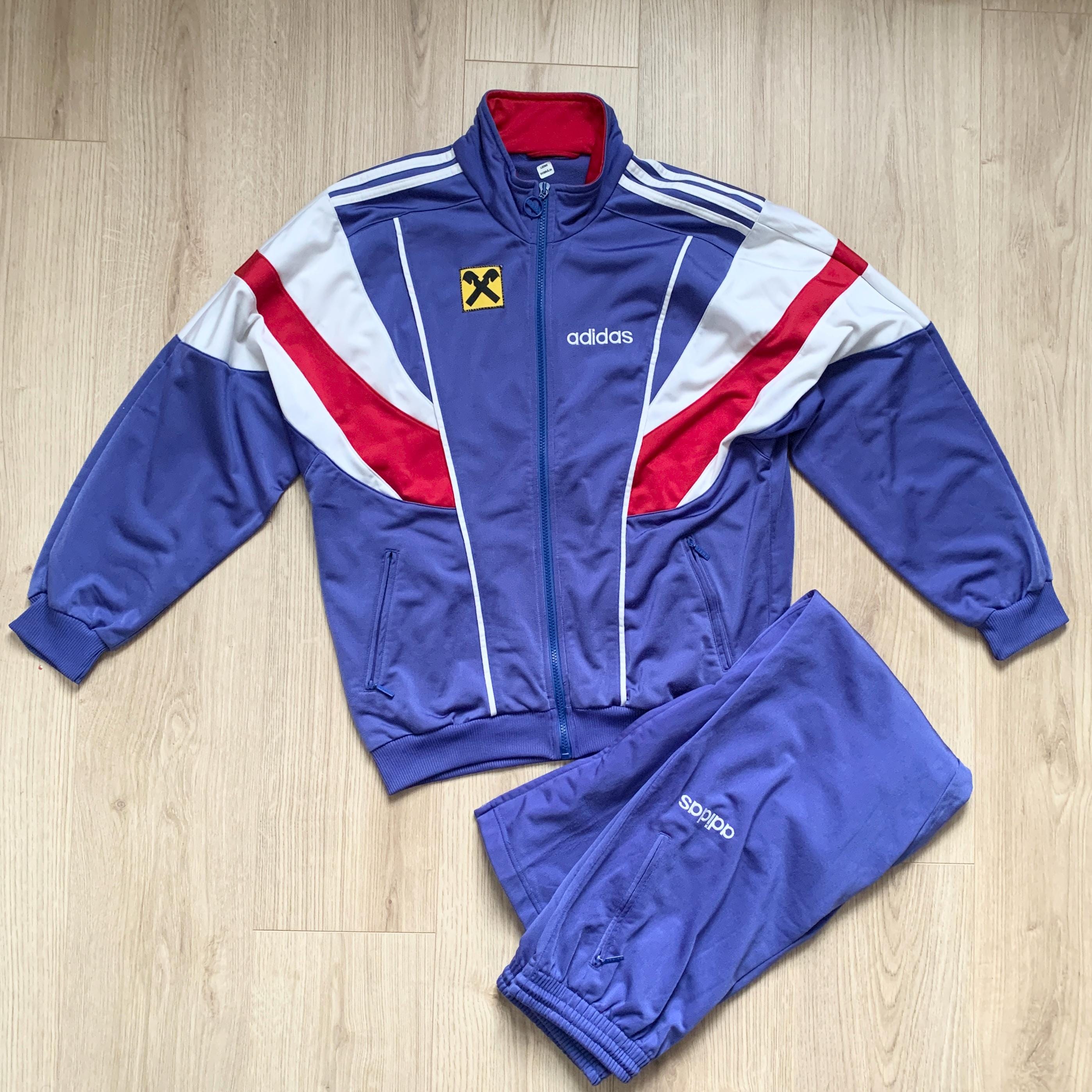Purple Adidas Tracksuit - Etsy