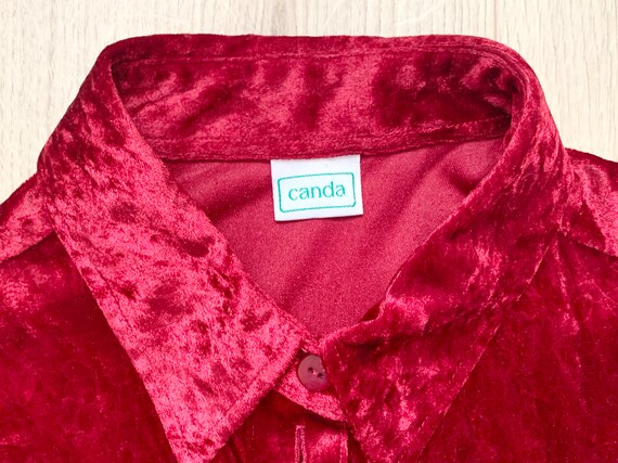 Red Crushed Velvet Soft Holiday 90s Y2K Christmas… - image 2