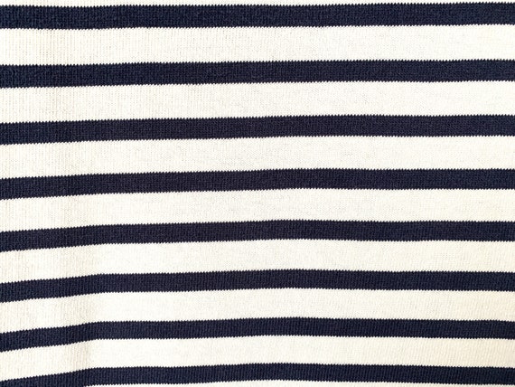 Busnel Vintage Striped Navy Knit Mini Dress Nauti… - image 5