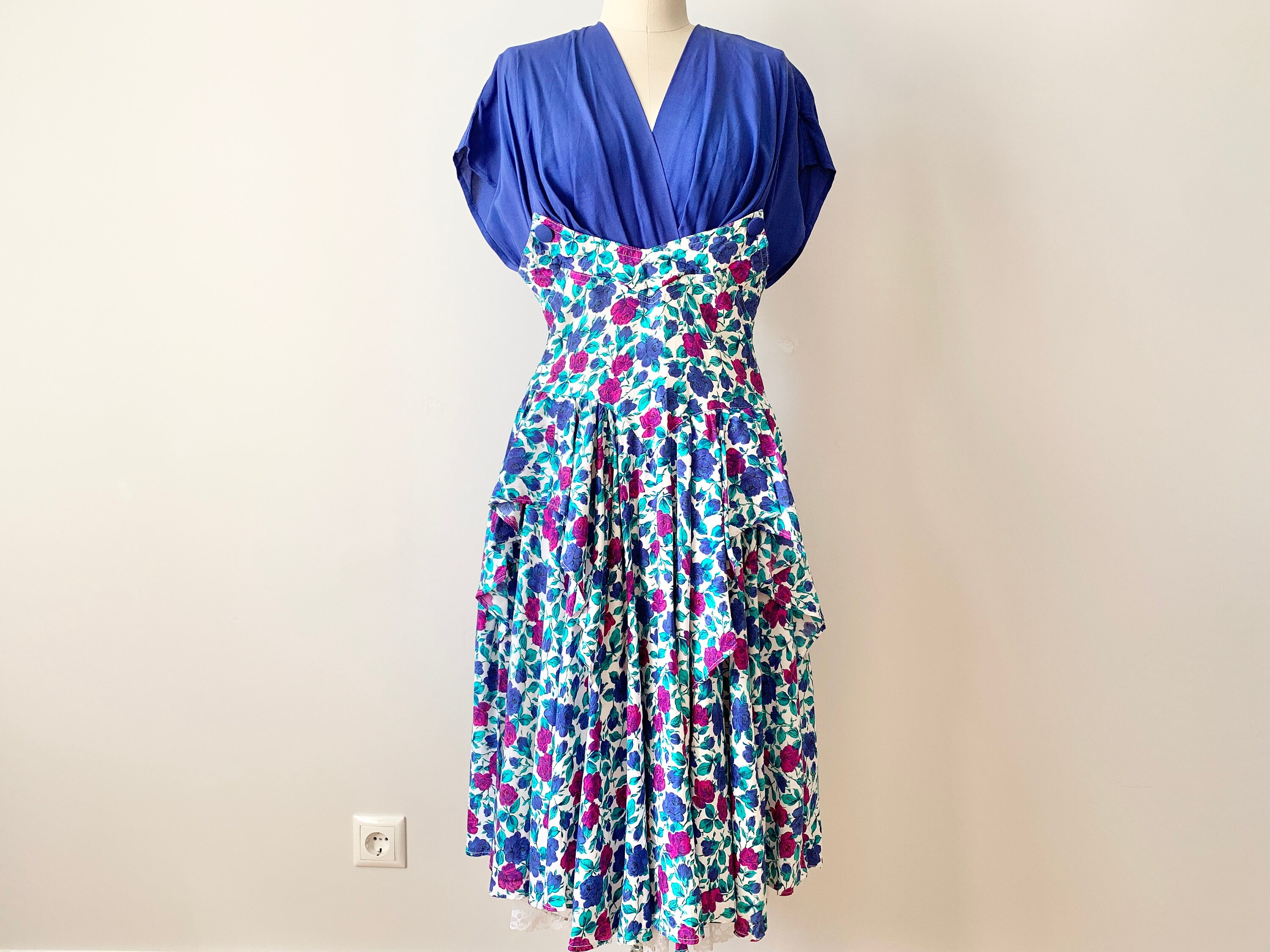 本格派ま！ Crazy 80s Vintage Cocktail Kitschy Paris Harold Maick Peplum トップス