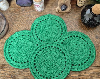 Handmade Crochet Coasters (Bright Colours)