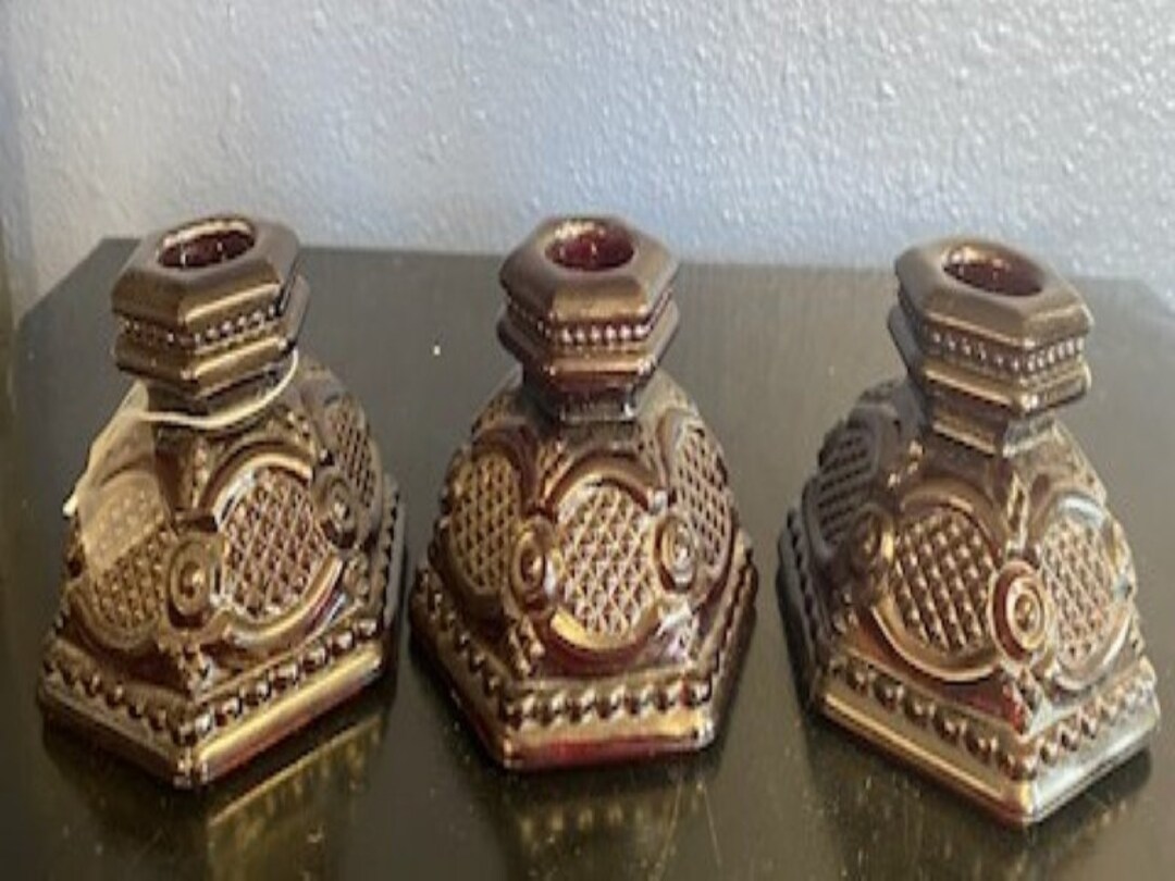 3 Piece Vintage Avon 1876 Cape Cod Taper Candlestick Holders-vampire ...