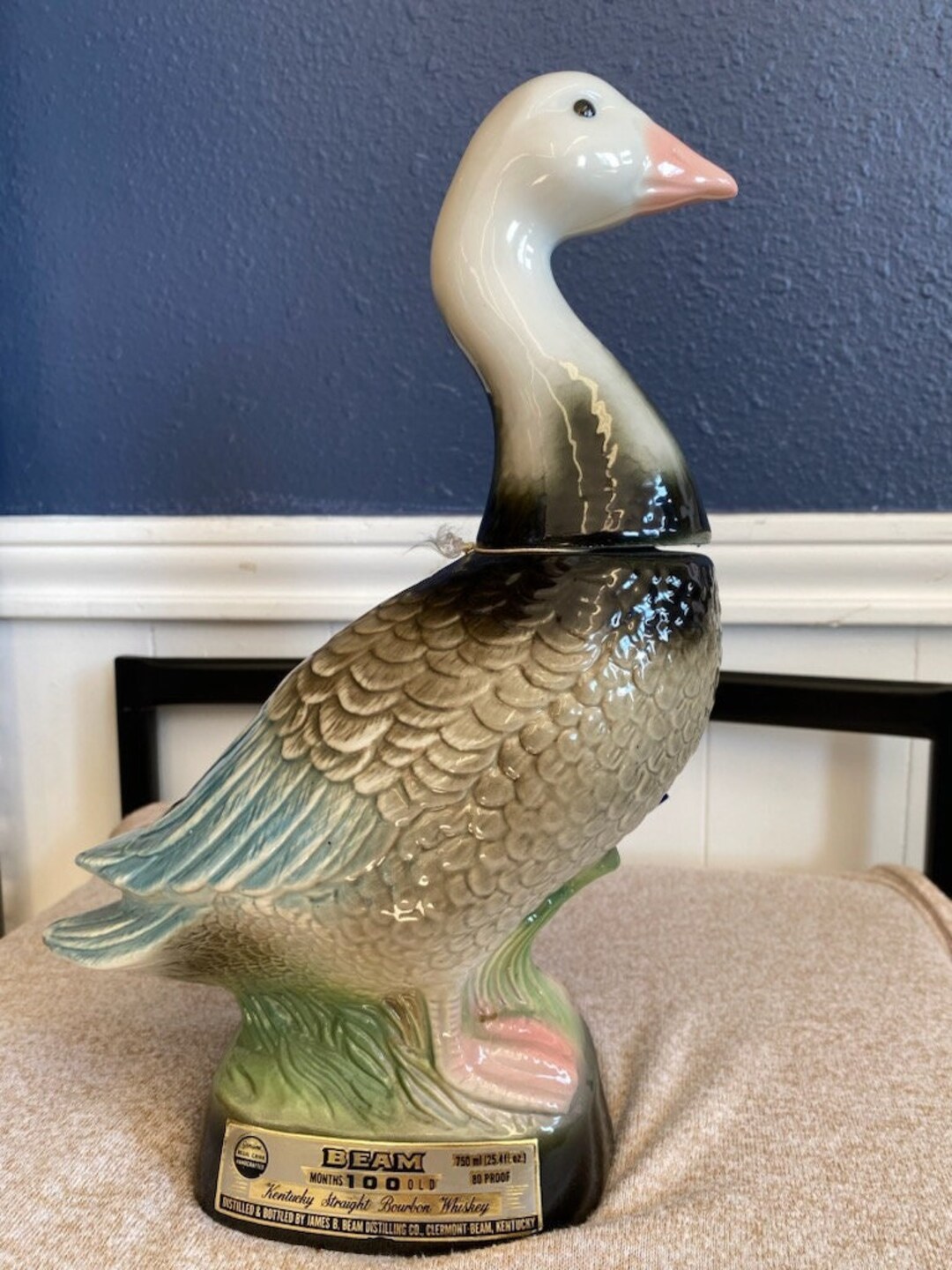 Vintage 1970's Jim Beam Duck Decanter empty Etsy
