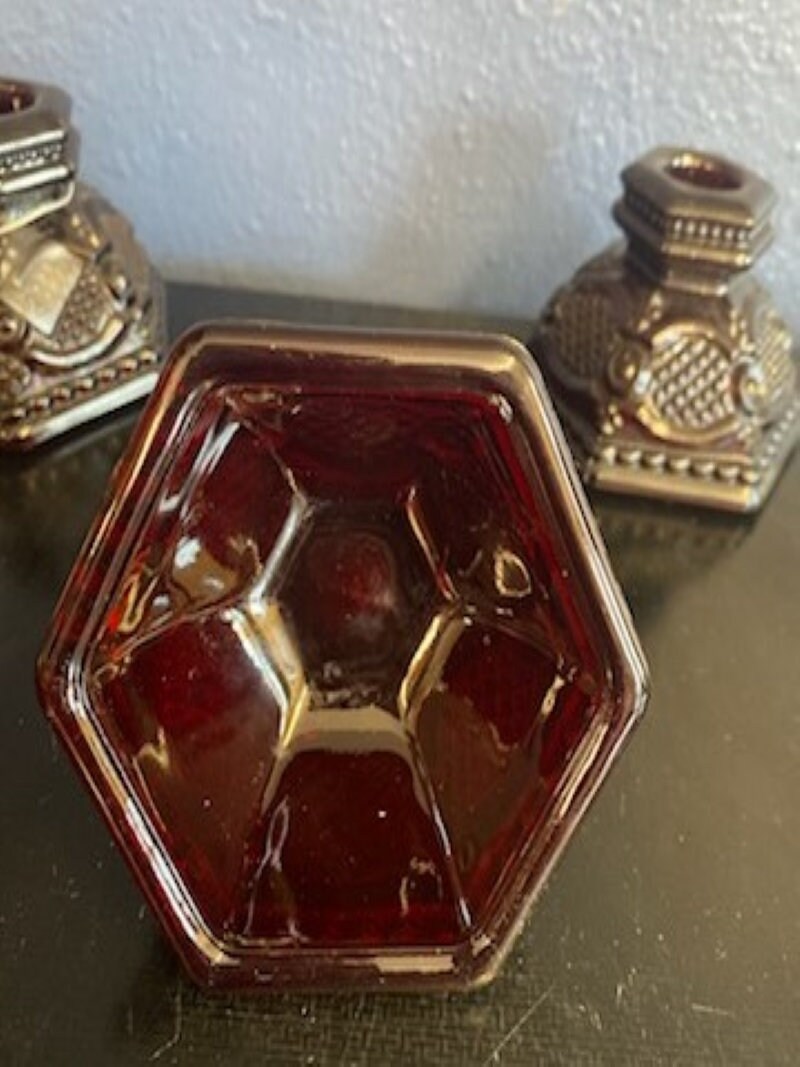 3 Piece Vintage Avon 1876 Cape Cod Taper Candlestick Holders-vampire ...