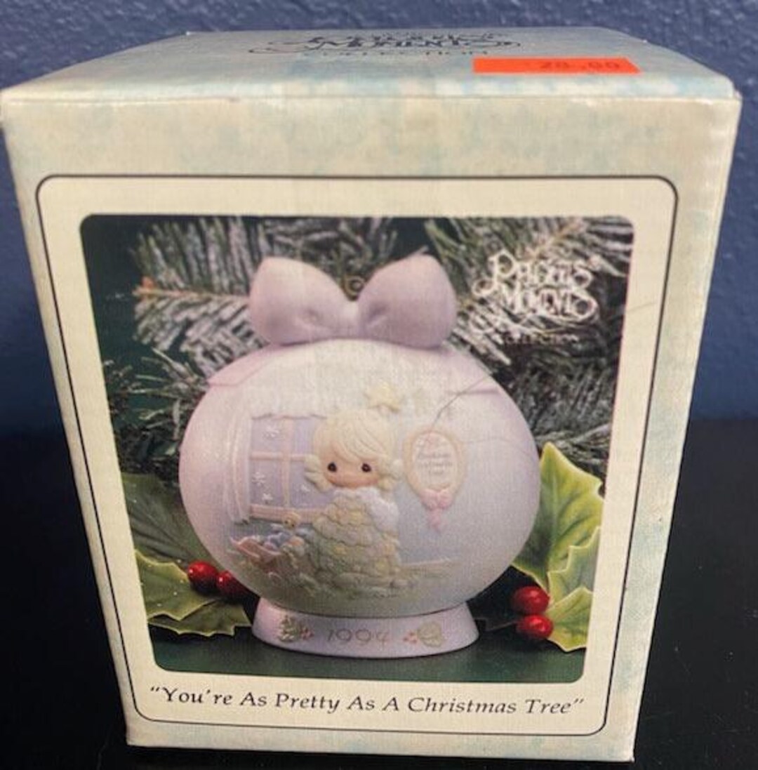 1994 Precious Moments You're as Pretty as A Christmas Tree Ball ...