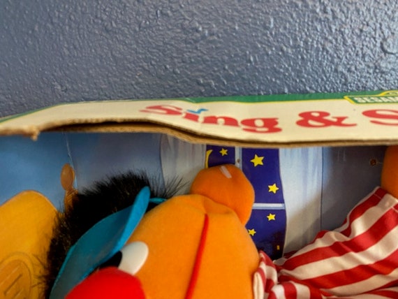 Vintage 1996 Tyco Sesame Street Sleep and Snore Ernie Talking Singing Doll Etsy