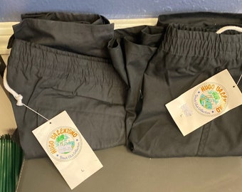 Vintage New - 1980&#39;s Men&#39;s Hugo Valentino Swim Trunks-Large- Black-2 count