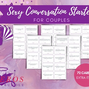 Couples Games, Intimate Sexy Question Cards | Conversation Cards for Couples | Date Night Ideas, Couple Quiz | Couples Ice Breaker Questions
