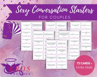 Couples Games, Intimate Sexy Question Cards | Conversation Cards for Couples | Date Night Ideas, Couple Quiz | Couples Ice Breaker Questions