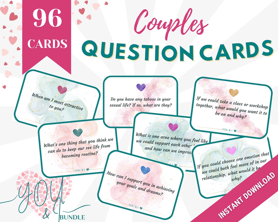 Couples Games - Printable Couples Question Cards Game | Conversation ...