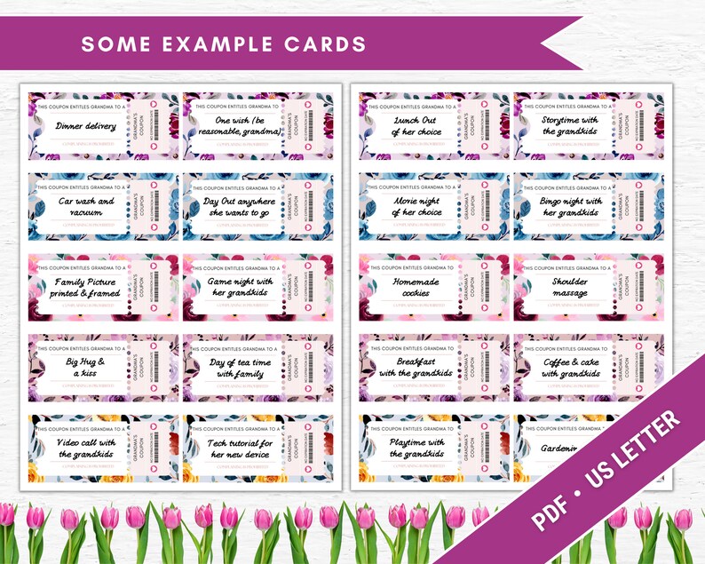 Printable Grandma Coupons Printable Coupons for Grandma Coupon Book Printable Gifts for Printable Grandma Coupons Printable Coupons for Grandma Coupon Book Printable Gifts for