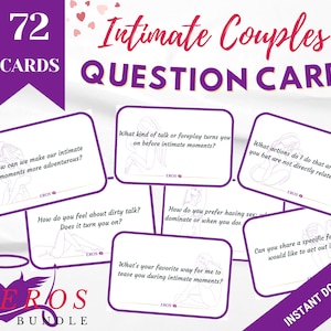 EROS Intimate Couples  Question Cards, Conversation Starter, Adult Games for Couples, Couples Games for Anniverssary Couples Game Night