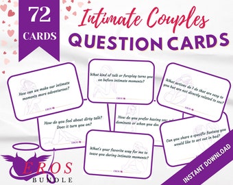 EROS Intimate Couples  Question Cards, Conversation Starter, Adult Games for Couples, Couples Games for Anniverssary Couples Game Night