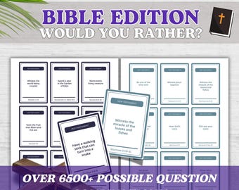 Bible Would You Rather Game | Fun Christian This or That Questions for Kids & Adults, Printable Family Game, Youth Group, Sunday School, FHE
