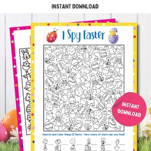Easter I Spy Game | Printable Easter Games | Easter Activity For Kids and Adults | Easter Party Game | Easter Family Game | Classroom Game
