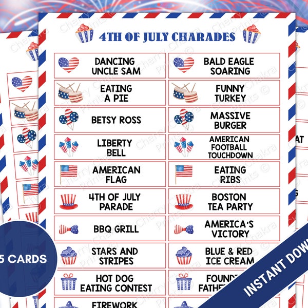 4th of july charades