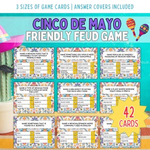 Juego de pelea amigable del Cinco de Mayo / Juego de grupo familiar imprimible del Cinco de Mayo / Divertido juego de fiesta del Cinco de Mayo, Noche de juegos familiares del Cinco de Mayo
