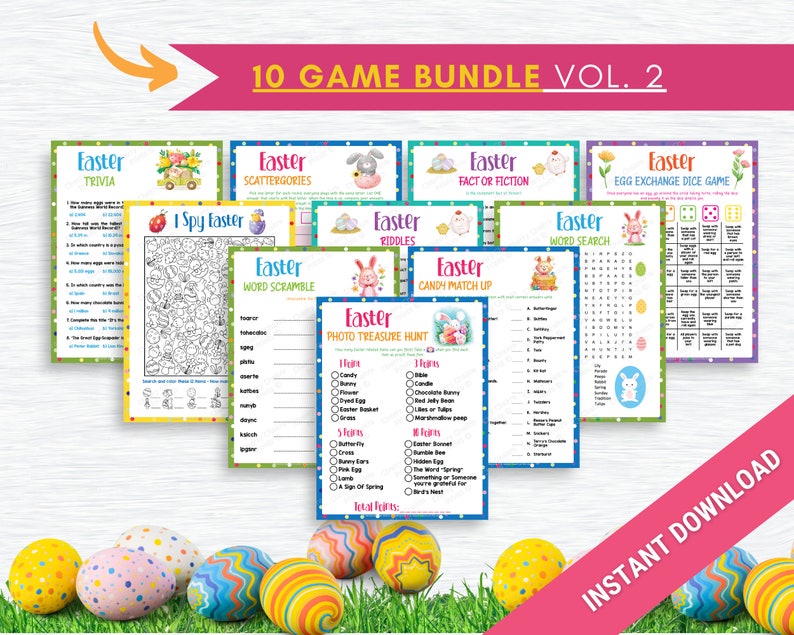 Easter Scavenger Hunt | Printable Easter Games | Easter Party Family ...