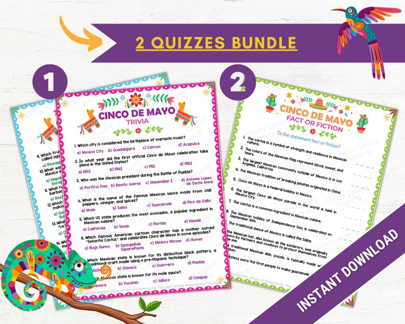 Cinco De Mayo Fact or Fiction Game | Printable Fun Cinco De Mayo Party ...