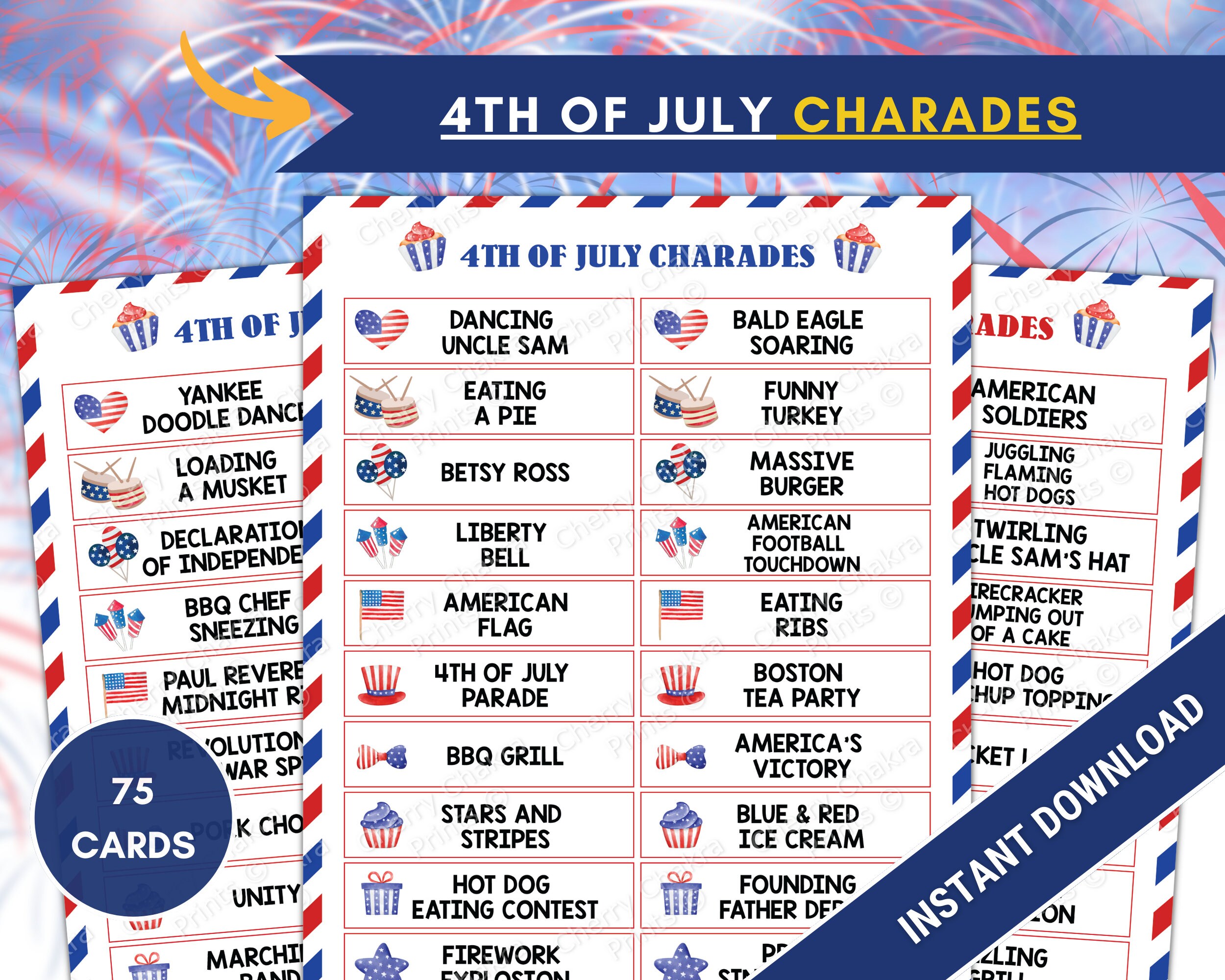 4th of July Scattergories Game Printable Independence Day Etsy 4th of July Scattergories Game Printable Independence Day Etsy