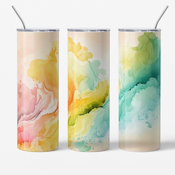 Water Color Tumbler Wrap 20 oz Tumbler Sublimation Design Tumbler Design Wrap Commercial Use Included