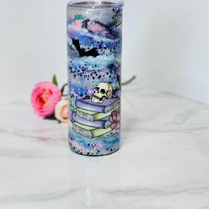 Pastel Halloween 20 oz Glitter Swirl Marbled Peekaboo Tumbler | Double-Walled Tumbler | Glitter Tumbler | Insulated Tumbler | Ready to Ship