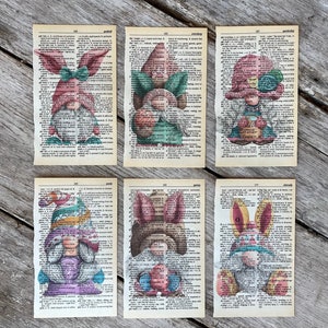 Easter dictionary themed art print