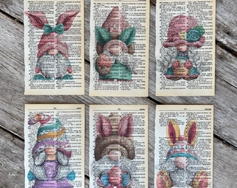 Easter dictionary themed art print