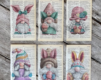 Easter dictionary themed art print