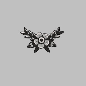 American traditional style flower embroidery design