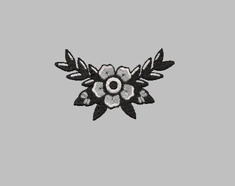 American traditional style flower embroidery design