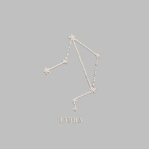 LIBRA Constellation Embroidery design file PES 4x4 machine zodiac sign astrology stars moon sun rising witch witchy horoscope trendy