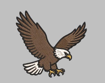 Bald Eagle Bird Embroidery Design 4x4 Digital Machine Embroidery File PES DST jef hus vp3 for Instant Download America Patriotic Freedom