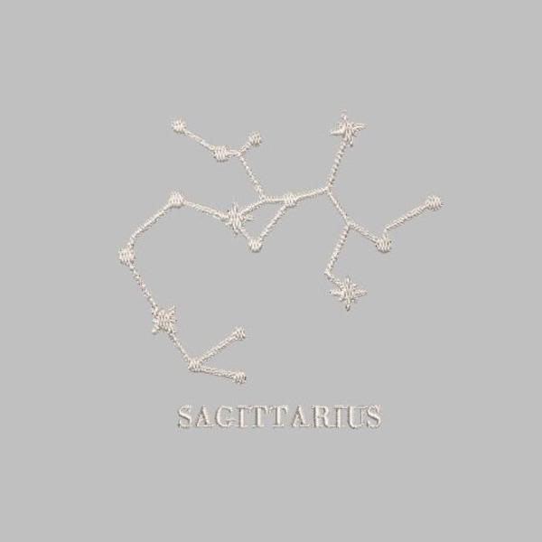 Sagittarius Constellation Embroidery design file PES 4x4 machine zodiac sign astrology stars moon sun rising witch witchy horoscope trendy