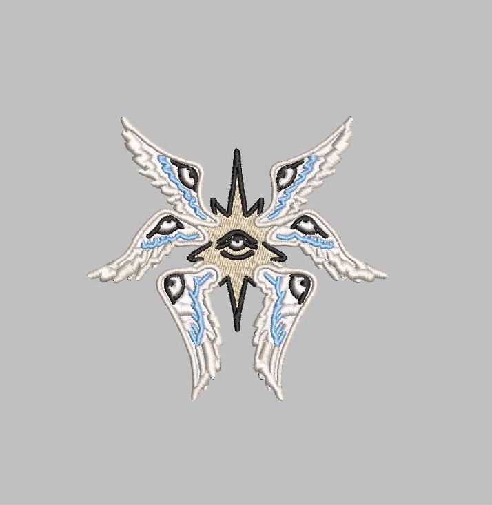 Biblical angel embroidery design file machine embroider PES DST JEF hus 4x4 outline witchy girly angels trendy seraph gift design bible