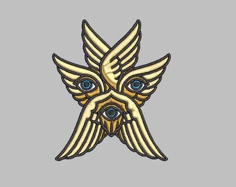 seraph embroidery design file machine embroider PES DST JEF hus 4x4 biblical angel outline witchy instant download trendy gift design bible