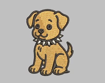 Spike Collar Puppy Embroidery Design 4x4 Gothic Dog Digital Machine Embroidery File PES DST jef hus vp3 for Instant Download Edgy goth girly