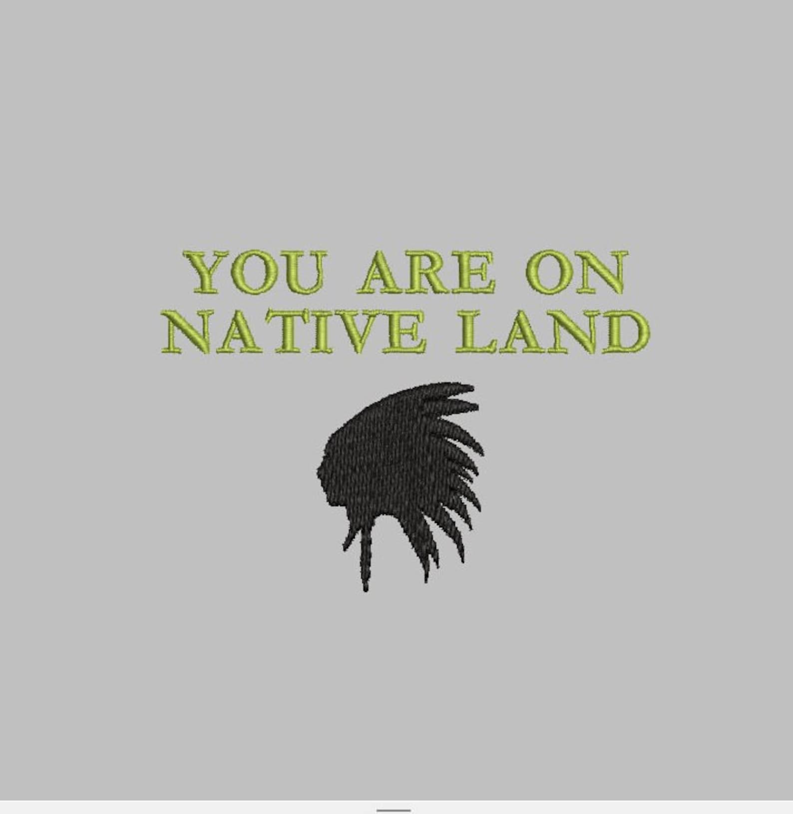 You Are on Native Land PES Digital File Embroidery 4x4 Hoop Size ...