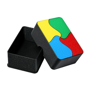 Caja de cartas para jugar a las cartas en azul/amarillo/rojo/verde (p. ej. para Uno)