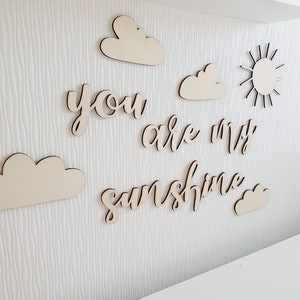 Lettering "you are my sunshine" as decoration for the children's/baby room, children's room decoration