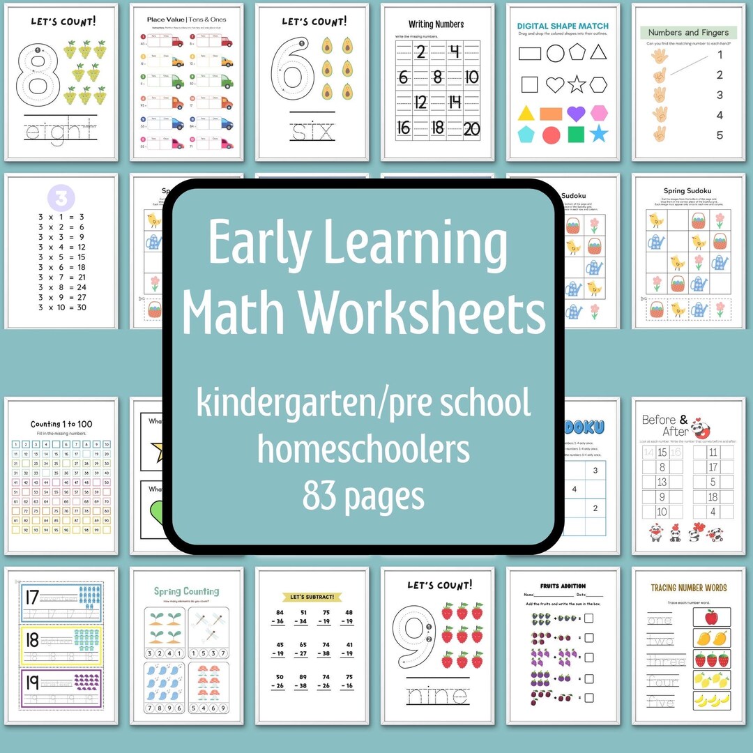 Fun Kids Maths Worksheet | Printable Activity for Learning Numbers ...