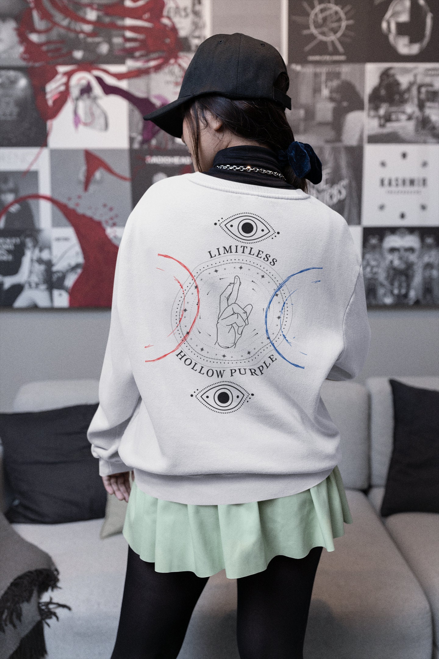 Unisex Anime Sweatshirt, Gojo Inspired, Aesthetic