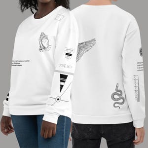 Subtle Anime Unisex Sweater, Sakamoto Inspired Sweatshirt, Japanese Pullover Jacket, Minimalist tattoo assassin tee-shirt | Yoichi Nagumo